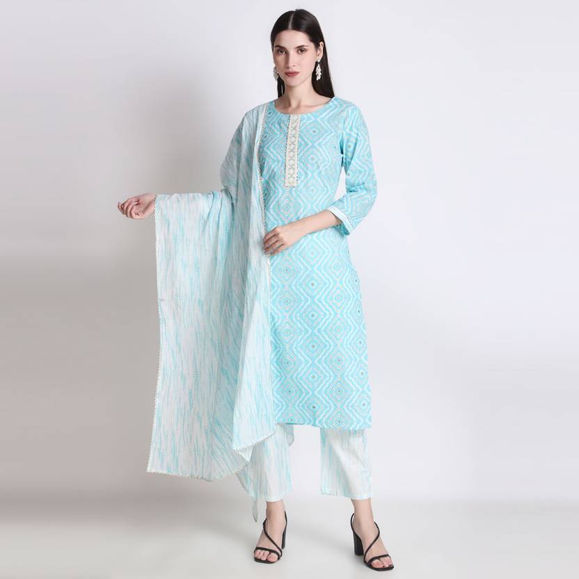 ichaa Women Viscose Rayon Kurta Pant Dupatta Set