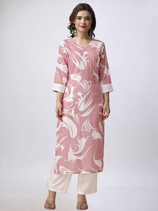 KALINI Women Viscose Rayon Kurta Palazzo Set