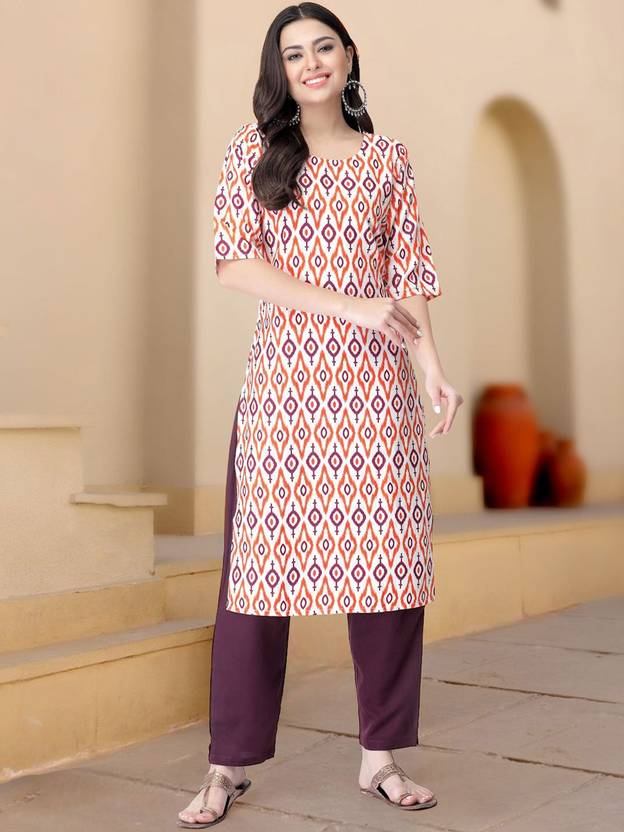 HERE&NOW Women Pure Linen Kurta Pant Set