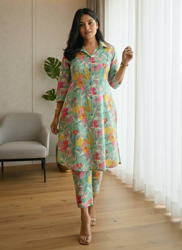 Janoi Women Viscose Rayon Kurta Pant Set