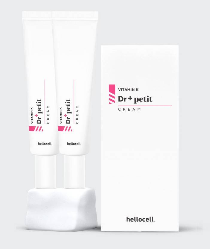 Hellocell Vitamin K Dr + Petit Cream (Pack of 2) for Bruise, Sunburn, Spots, Dark Circles Price