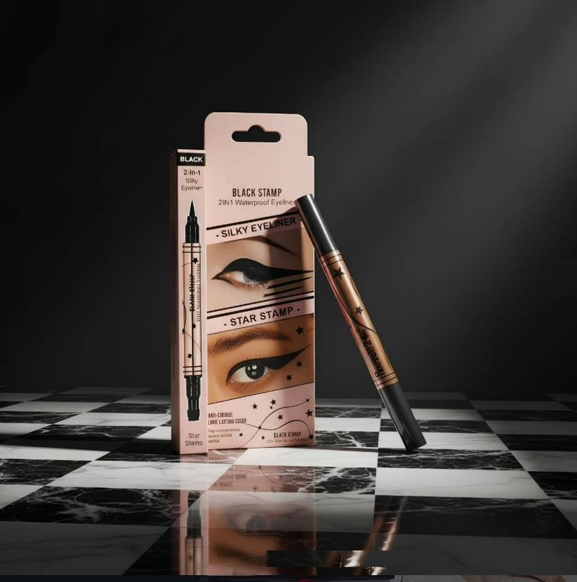 bevauty Black Star Stamp 2in1 Eyeliner Smudge Proof and Long Lasting 5 ml