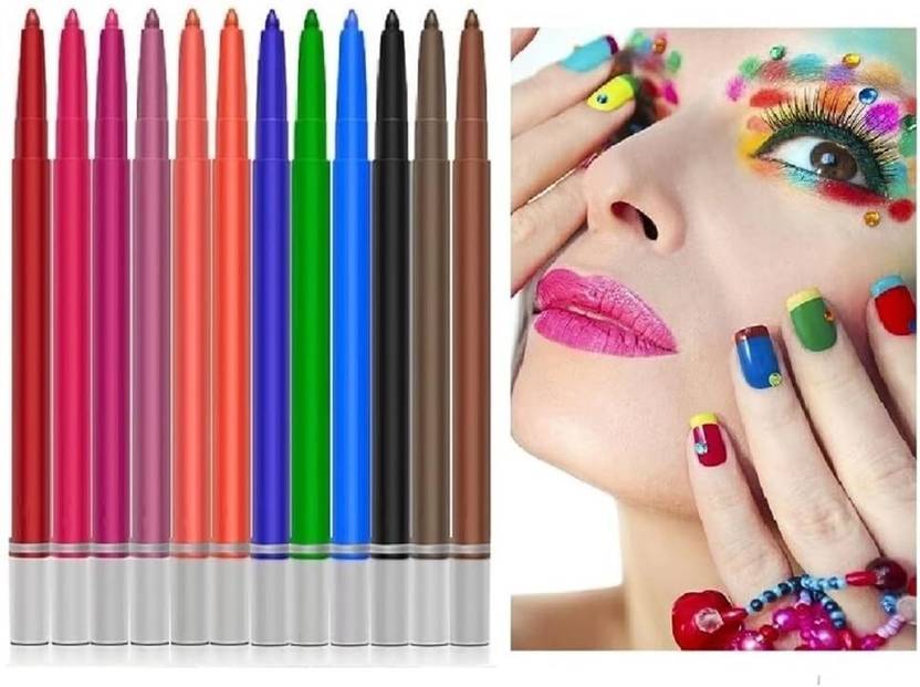 bevauty Eye Kajal Pencil Set|Waterproof, Smudge-Proof & Long Lasting(12 Shades)