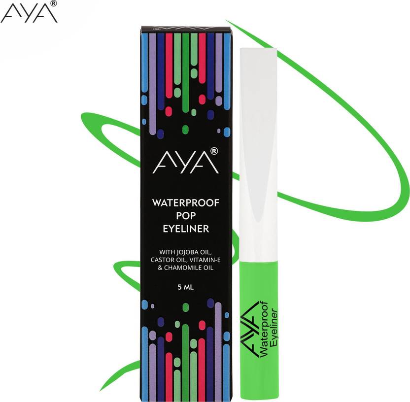 AYA Waterproof Eyeliner- 5 ml, Neon Green | Waterproof, Long Lasting, Smudge Proof 5 ml