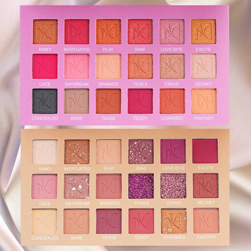 MINARA Set of 2 Eyeshadow Palette Nude & Rose Gold (18 + 18 colors) 200 g