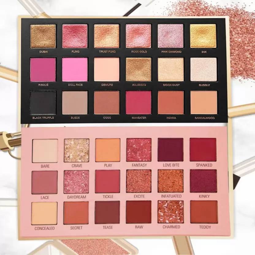 MINARA Nude Eye Shadow Palette and Rose Gold Eyeshadow (18+18 colors
