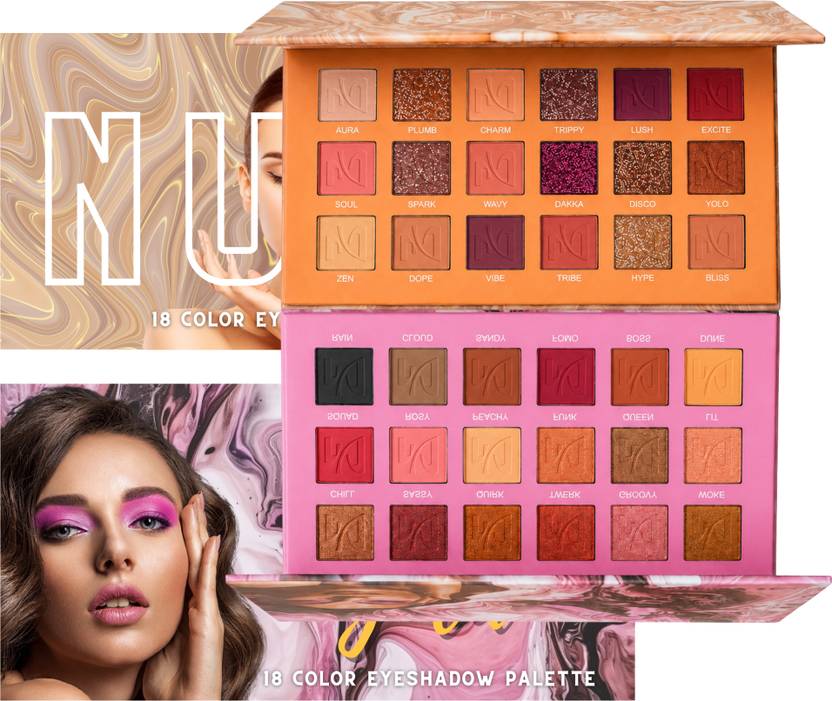 MINARA Nude & Rose Gold Eye Shadow Palette (18 +18 colors) 200 g