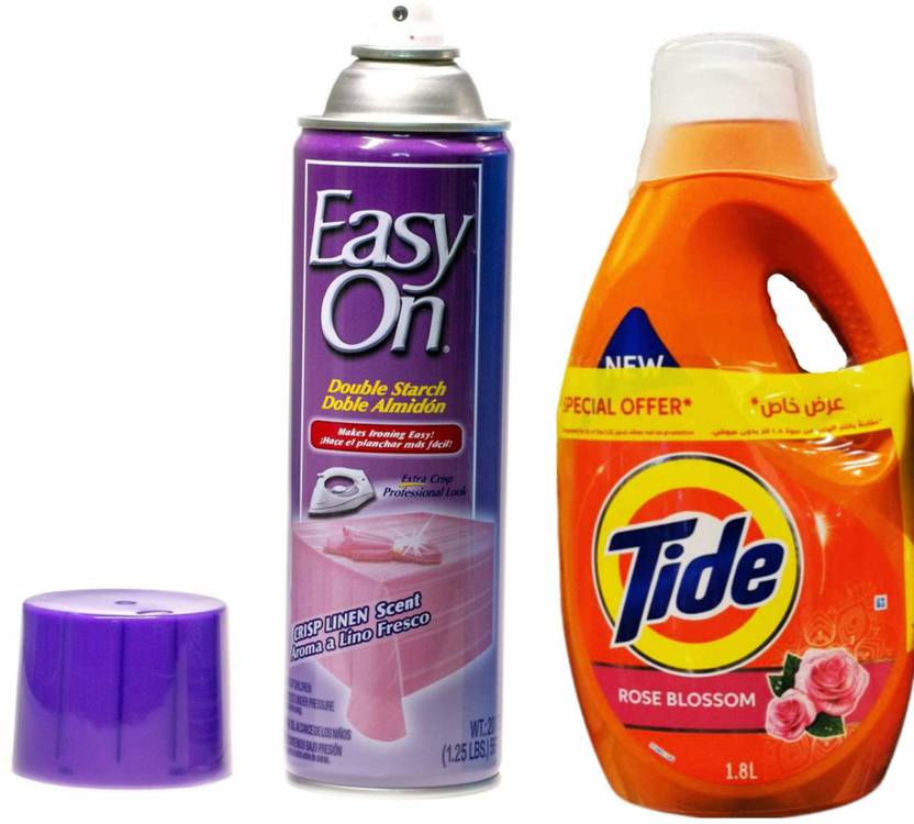 Easy On Duble Starch Crisp Line With 2L Tide Liquid Detergent Fabric Stiffener