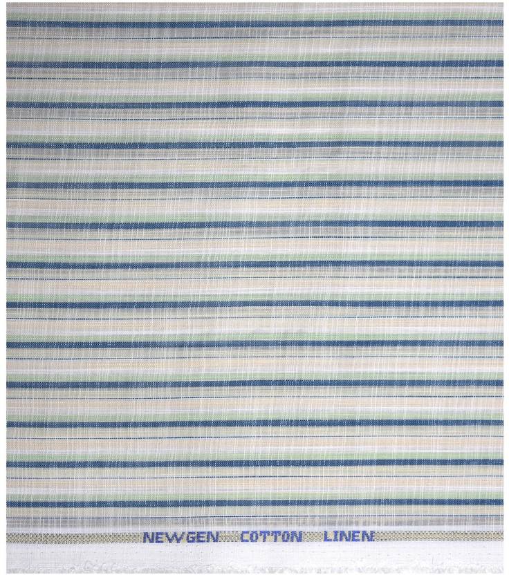 WEAVES EMPIRE Cotton Linen Striped Shirt Fabric Price in India Buy