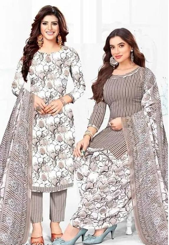 ADFAB TEX Crepe Solid, Floral Print, Printed, Geometric Print Kurta & Patiyala Material