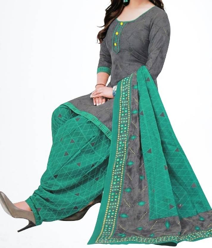 Bhavya Fashion Unstitched Crepe Salwar Suit Material Printed