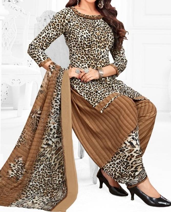 Bhavya Fashion Unstitched Crepe Salwar Suit Material Solid