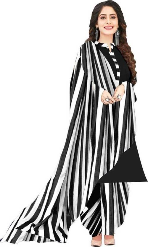 Peachmode Unstitched Crepe Salwar Suit Material Printed