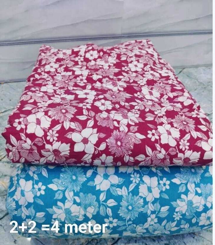 heavy fashion Unstitched Pure Cotton Kurta Fabric Printed