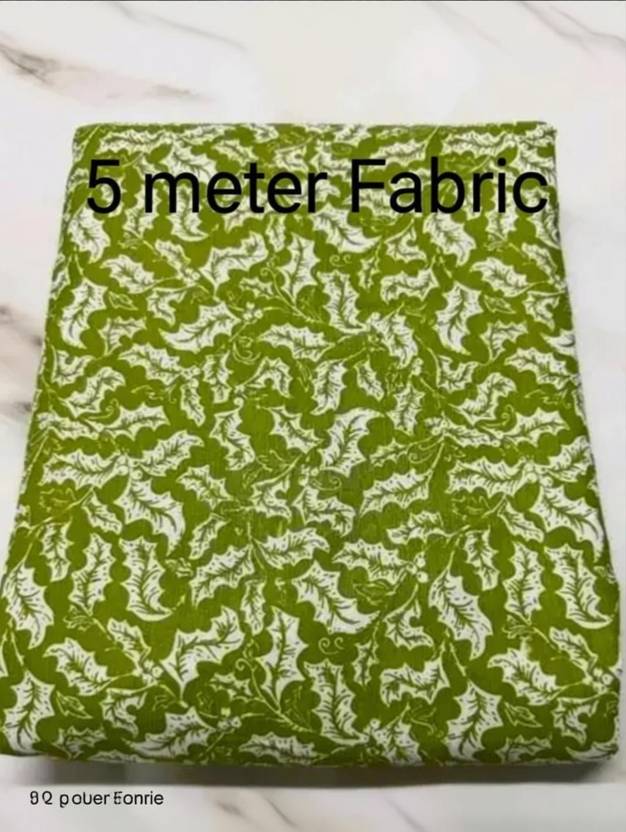 heavy fashion Unstitched Cotton Blend Kurta Fabric Printed