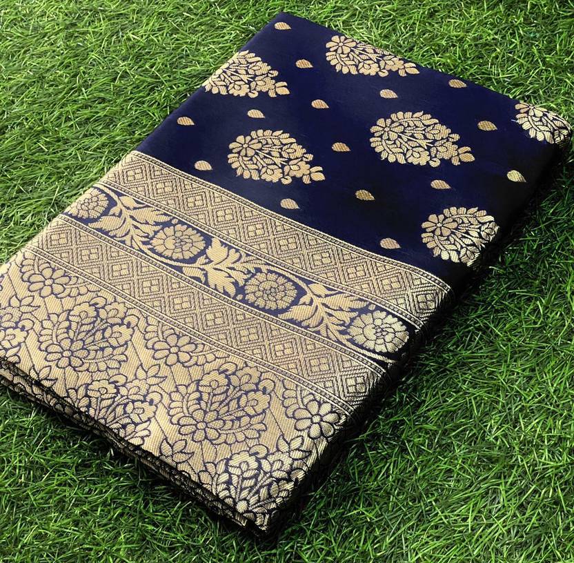 Alakh Creation Embroidered Banarasi Pure Silk Saree