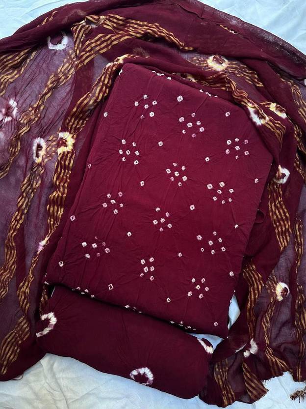 IshwarCreation Unstitched Cotton Blend Salwar Suit Material Dyed