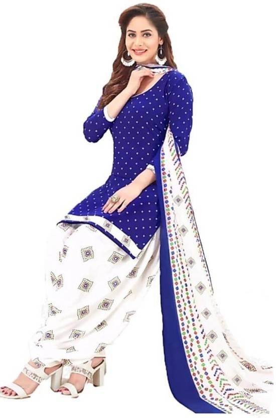 ANJAVI FASHION Unstitched Crepe Salwar Suit Material Printed