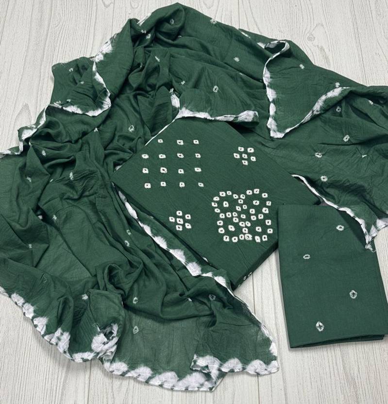 IshwarCreation Unstitched Cotton Blend Salwar Suit Material Self Design