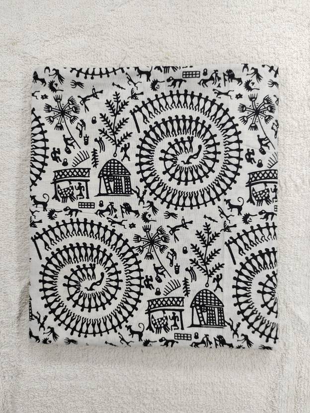 Ahriz Unstitched Pure Cotton Blouse Material Printed