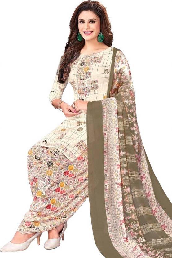 AYKA CLOTHINGS Crepe Printed Salwar Suit Material