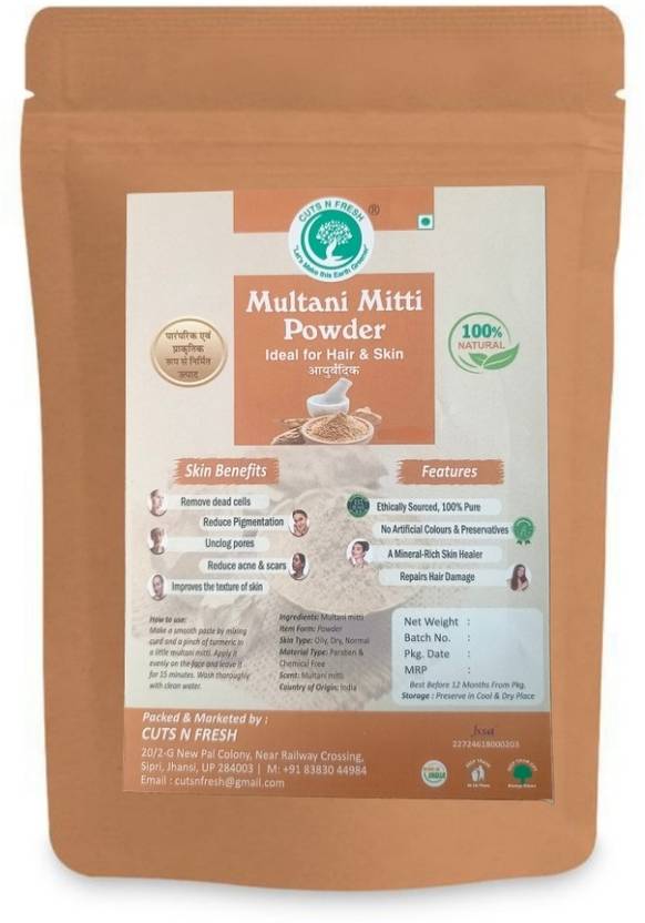 cuts n fresh Multani Mitti Face Pack Powder Skin & Face Care