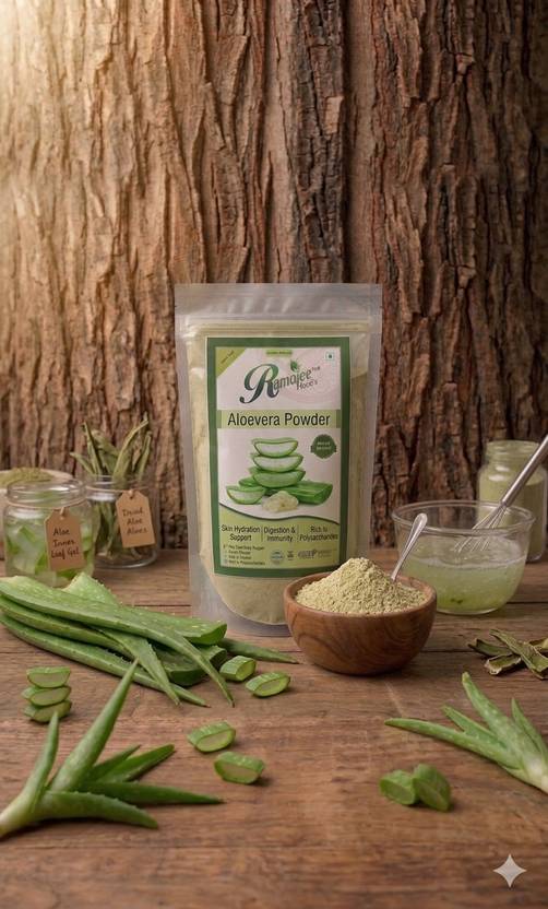 Ramojee Herb's NATURAL ALOVERA POWDER 100G PACKET