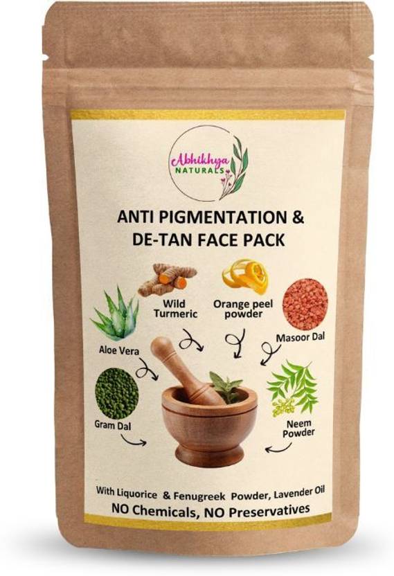 Abhikhya Naturals Anti Pigmentation Face Pack | Gram Dal, Masoor Dal, Neem Powder, Aloevera