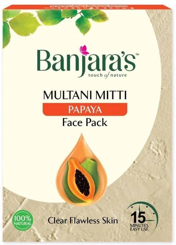 Banjaras Multani Mitti + Papaya Face Pack Powder