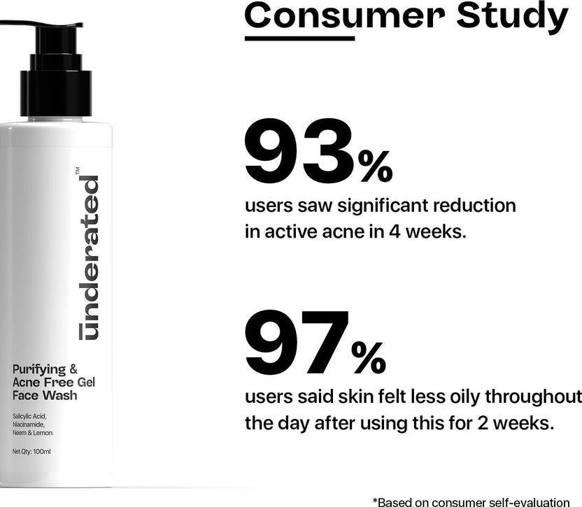 UNDERATED Purifying Face Wash with Salicylic Acid & Niacinamide - Image 2
