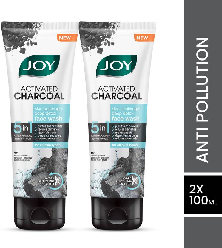 Joy Activated Charcoal Skin Purifying+Deep Detox Face Wash Price in