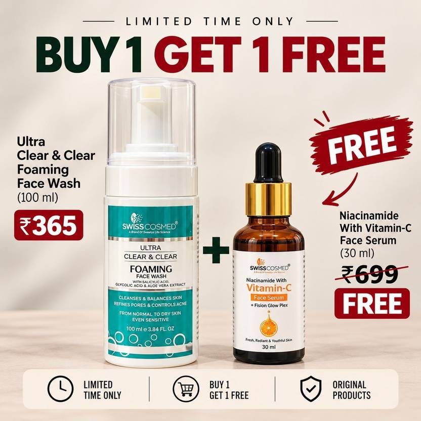 SwissCosmed Ultra Clear & Clear Foaming Face Wash