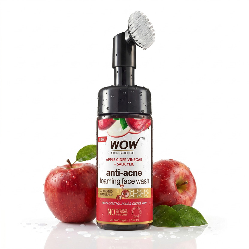 WOW SKIN SCIENCE Apple Cider Vinegar Foaming  - No Parabens