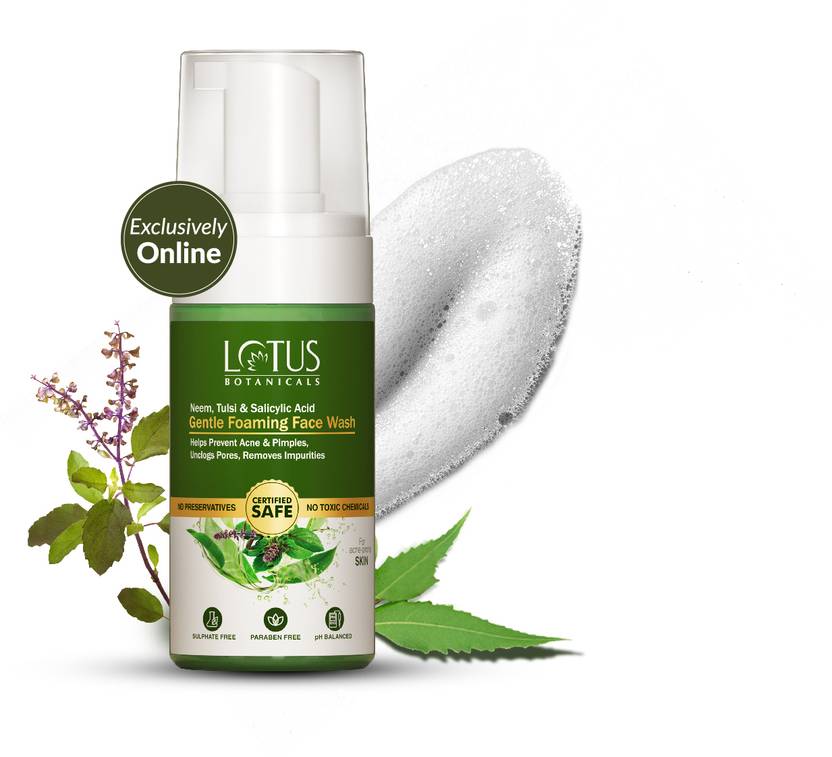 Lotus Botanicals Neem, Tulsi & Salicylic Acid Gentle Foaming Clears
