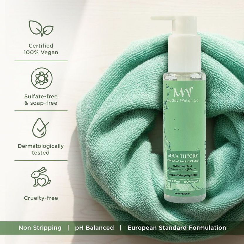 Muddy Aqua Theory Hydrating Face Cleanser 100ml - Image 6
