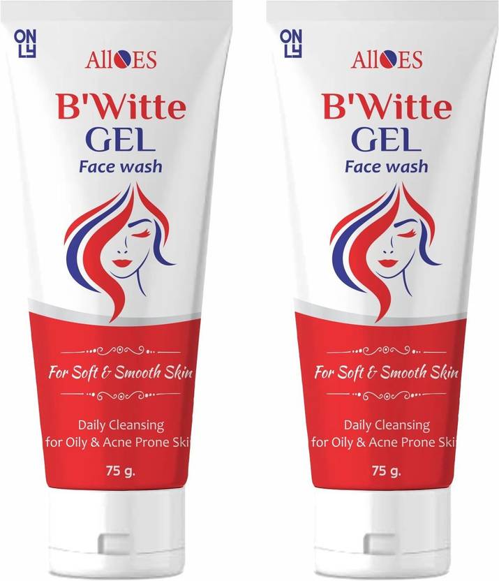 Alloes Pharmaceuticals B'Witte Gel Pack of 2 (75g X 2) Face Wash