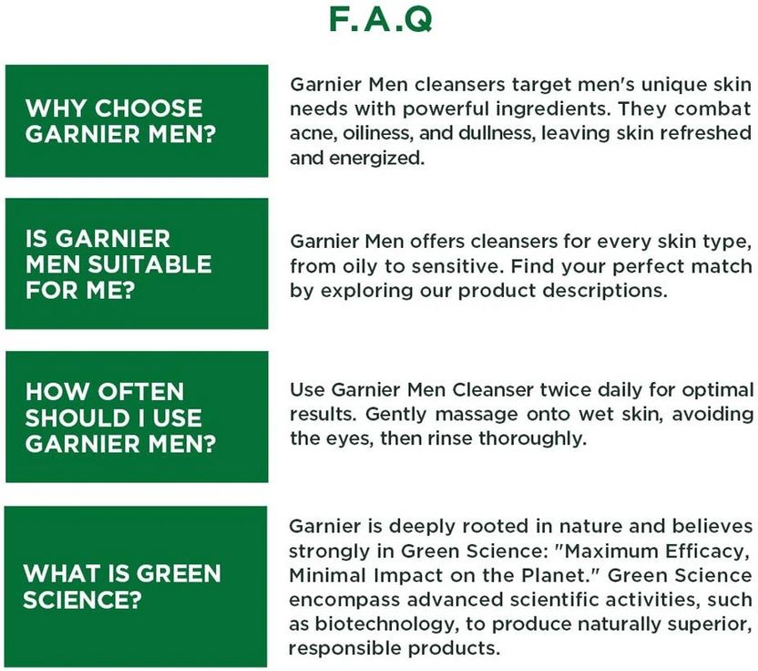 Garnier Men Turbo Bright Anti-Pollution Face Wash - Image 7
