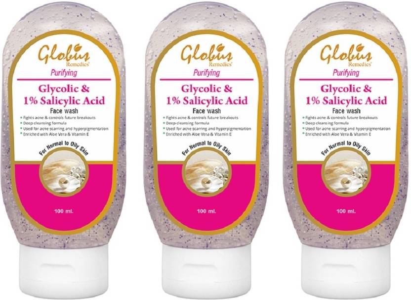 Globus Remedies Glycolic Acid and Salicylic Acid Face Wash Price in