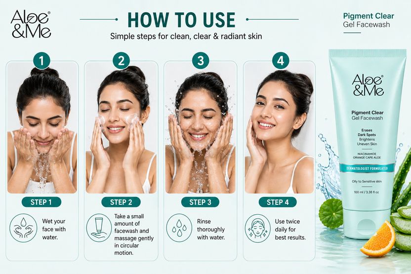aloe&me Pigment Clear Gel Facewash 100 ml - Image 3