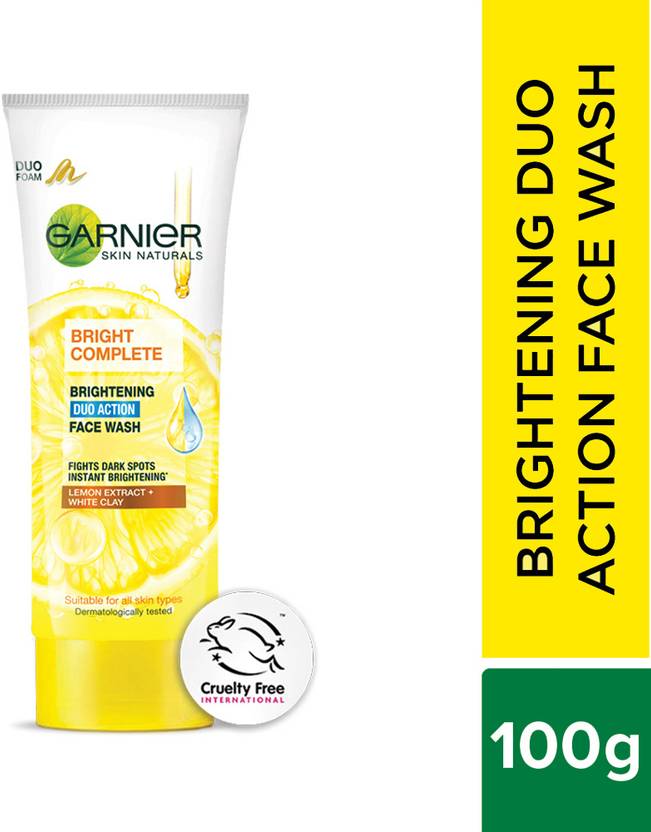 GARNIER Bright Complete Brightening Duo Action Oil Clearing For Oily skin Face Wash Price in