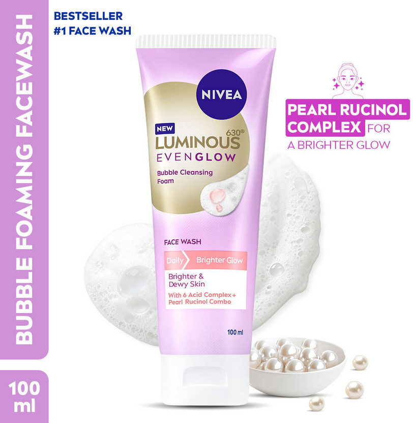 NIVEA Luminous Even Glow Bubble Foam  100 ml Face Wash