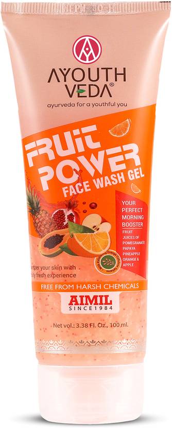 AYOUTHVEDA Fruit Power Gel With 5 Fruit Juices Removes Dirt, Improves Skin Texture Face Wash