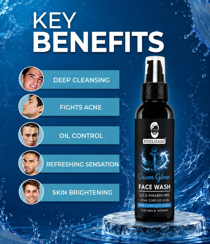 NEELHARI Ocean for Men Anti-Acne Skin Brightening Face Care - Image 3