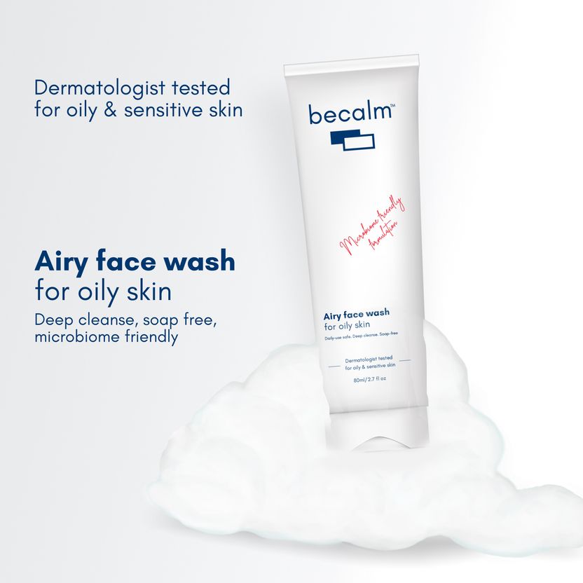Becalm Airy Face Wash for Oily Skin 80ml - Image 2