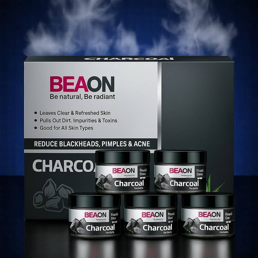 Beaon Charcoal Facial Kit for Men & Women – Glow Boost & Skin Detox 250 g