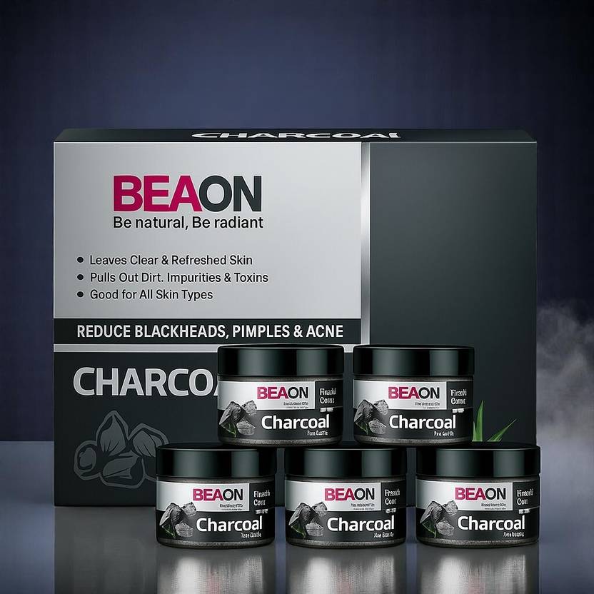 Beaon Activated Charcoal Facial Kit for Purifying Glow & Smooth Skin Texture 250 g