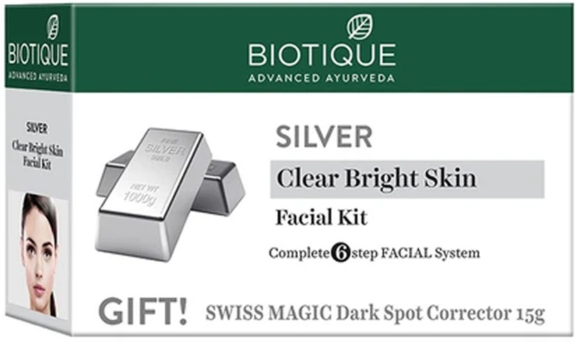 BIOTIQUE Silver Clear Bright Skin Facial Kit_ - Price in India, Buy BIOTIQUE Silver Clear Bright Skin Facial Kit_ Online In India, Reviews, Ratings & Features