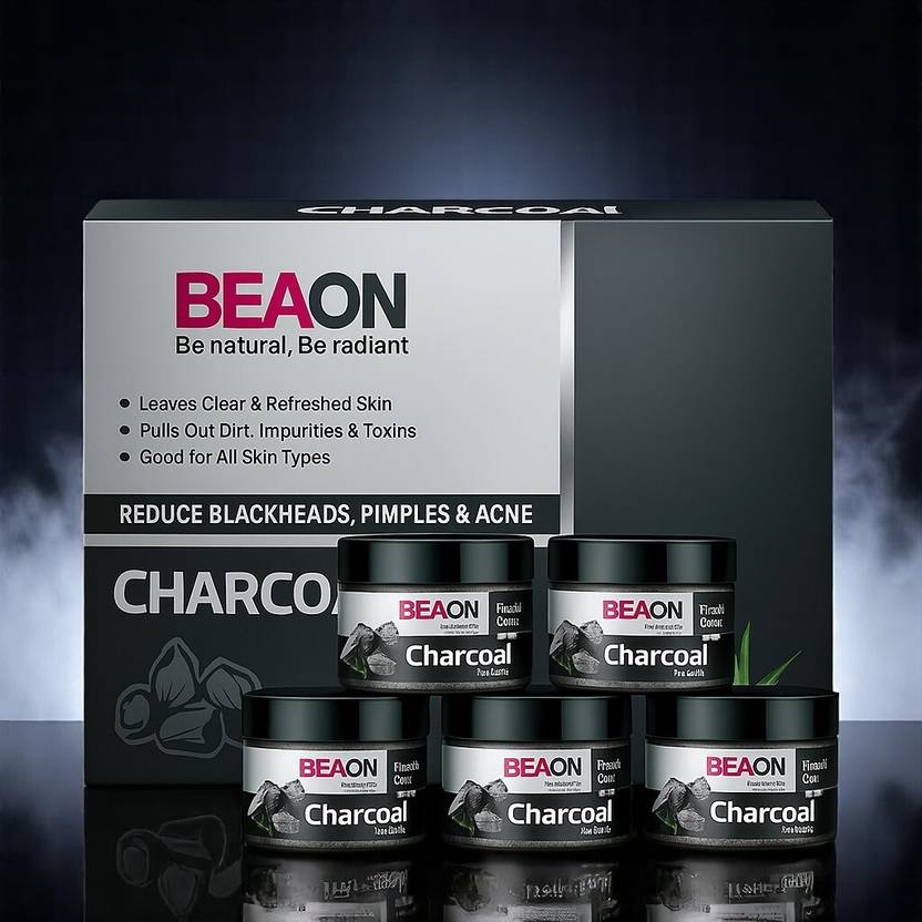 Beaon Charcoal Facial Kit with Natural Detox Power for Fresh and Clear Look 250 g