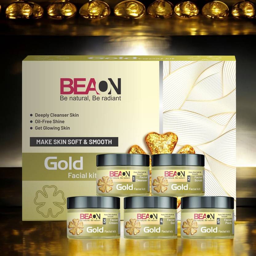 Beaon Gold Shine Boost Kit – Instant Shine & Radiance with Gold Dust 250 g