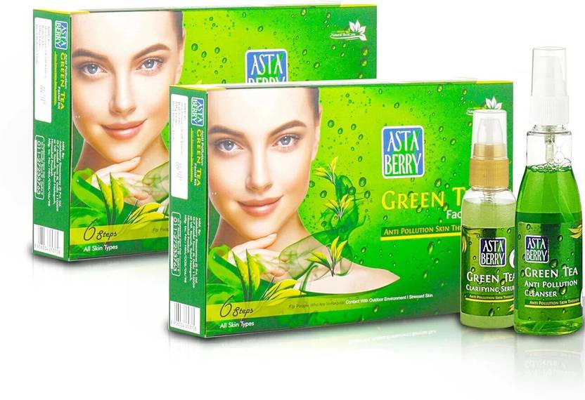 ASTABERRY Green Tea Facial Kit (6 Steps) 570 ml + Green Tea Facial Kit (6 Steps) 570 ml
